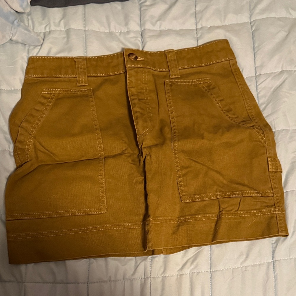 Old Navy Women's Mini Skirt in Mustard Yellow